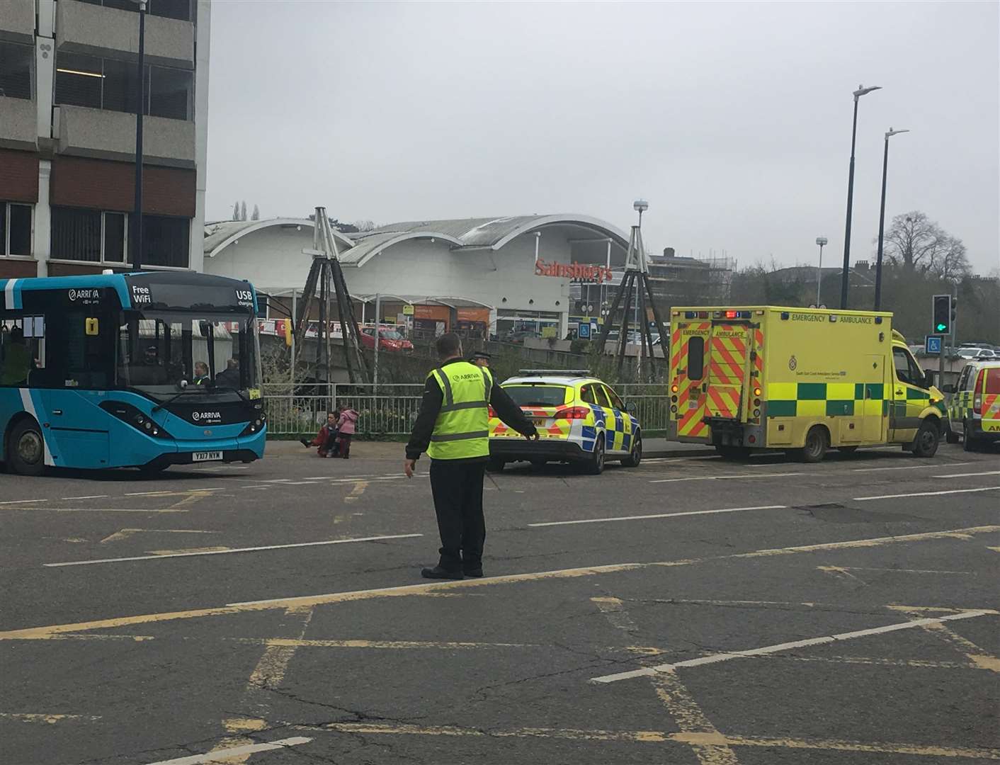Passengers have been treated after a bus crashed this afternoon