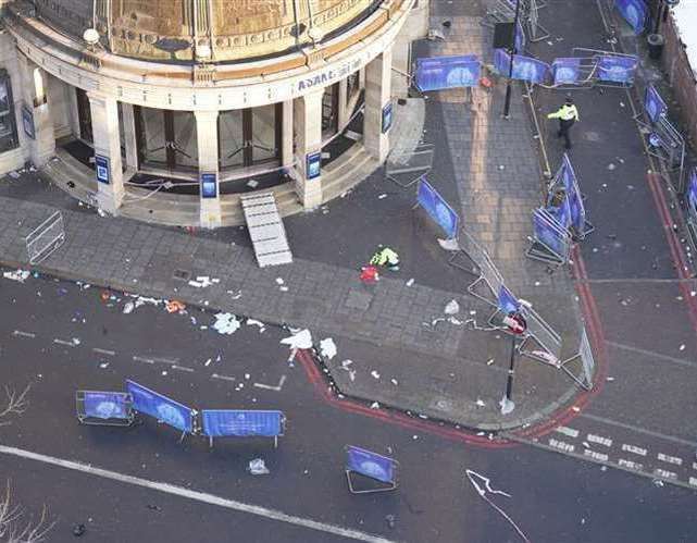 The scene outside Brixton O2 Academy: Picture: James Manning/PA