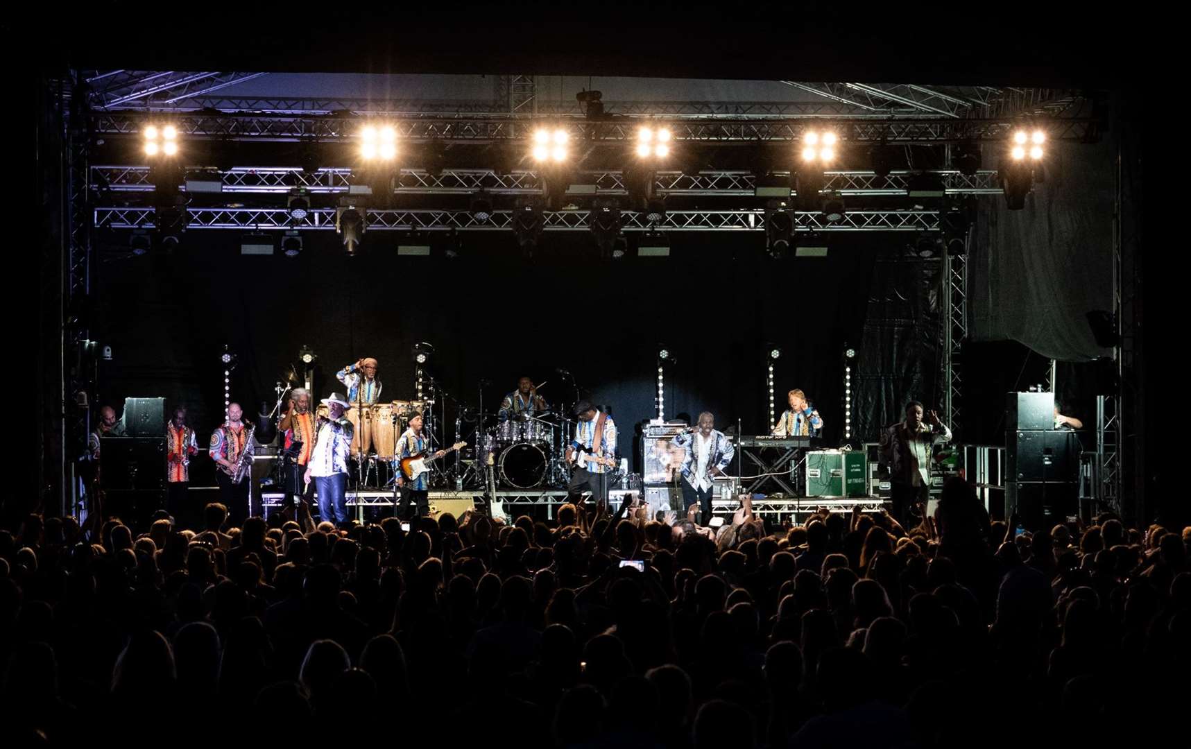 Al McKay's Earth, Wind and Fire Experience Rochester Castle 2022. Picture: Peter Willson