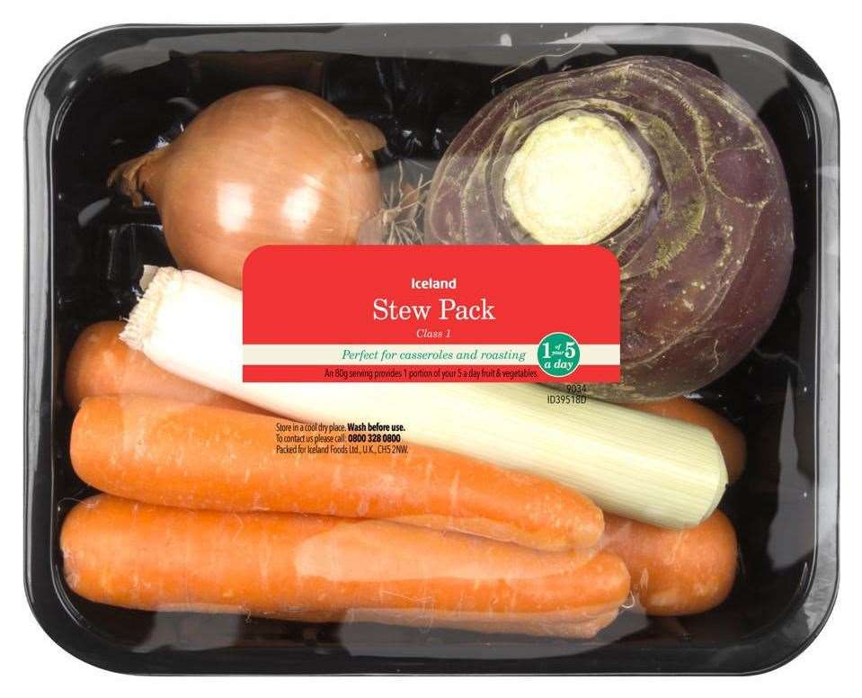 Iceland's stew pack wrapped with unnecessary amounts of plastic