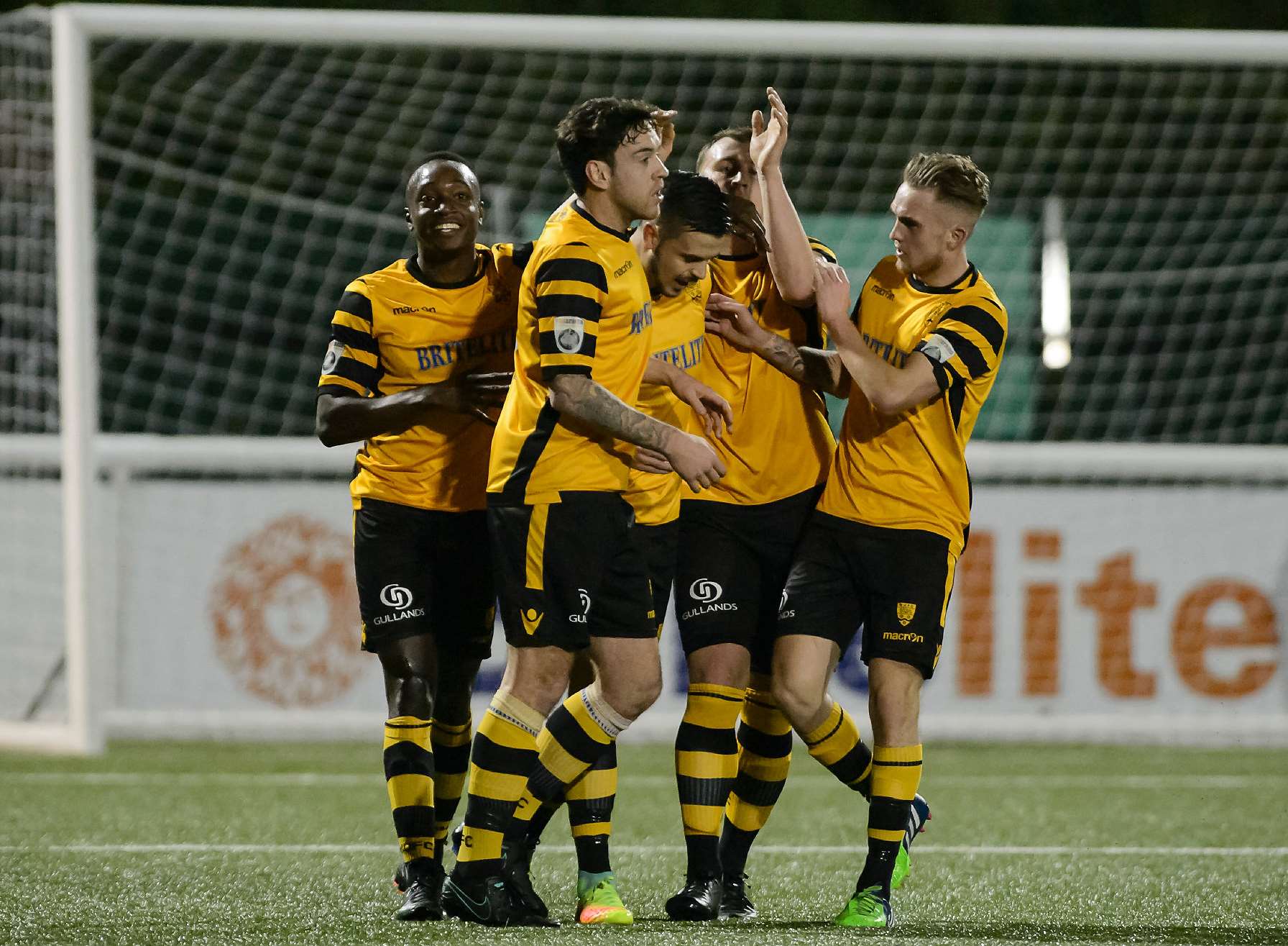 Maidstone celebrate Ben Greenhalgh's opener Picture: Andy Payton