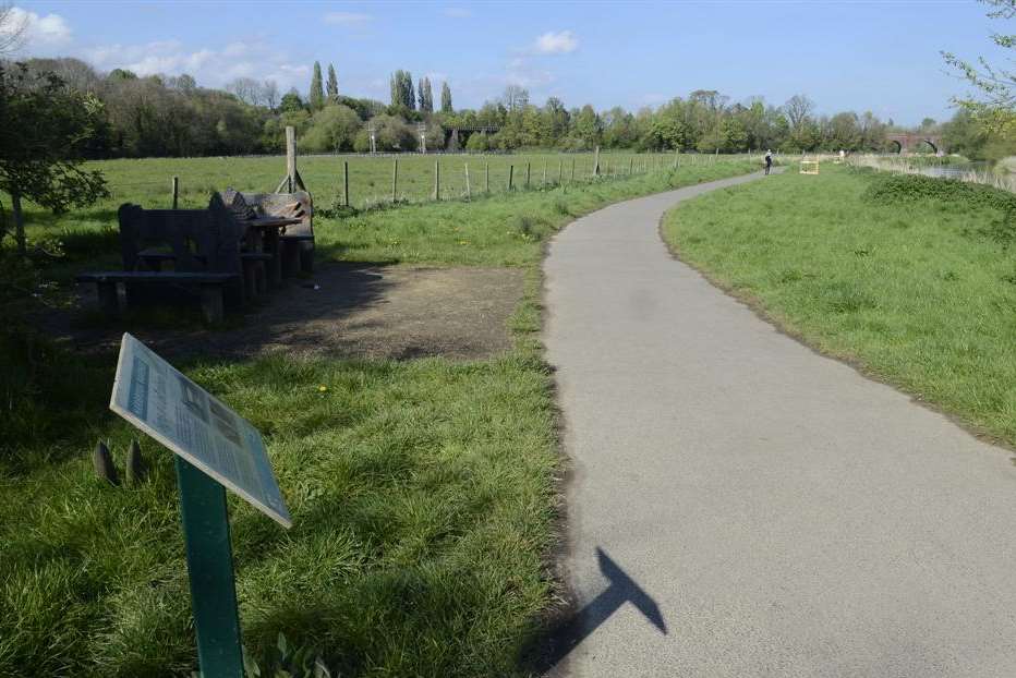 The Great Stour Way, where a loitering man exposed himself to a 21-year-old