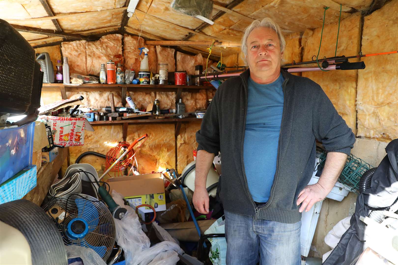 Doug Nicholls’ shed was ransacked by thieves