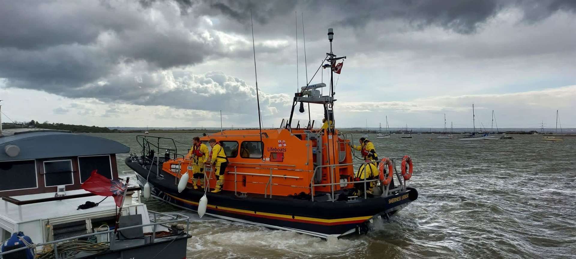 Sheerness lifeboat were called to aid John and Alan