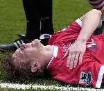 Jonathan Spector injured his shoulder against Portsmouth