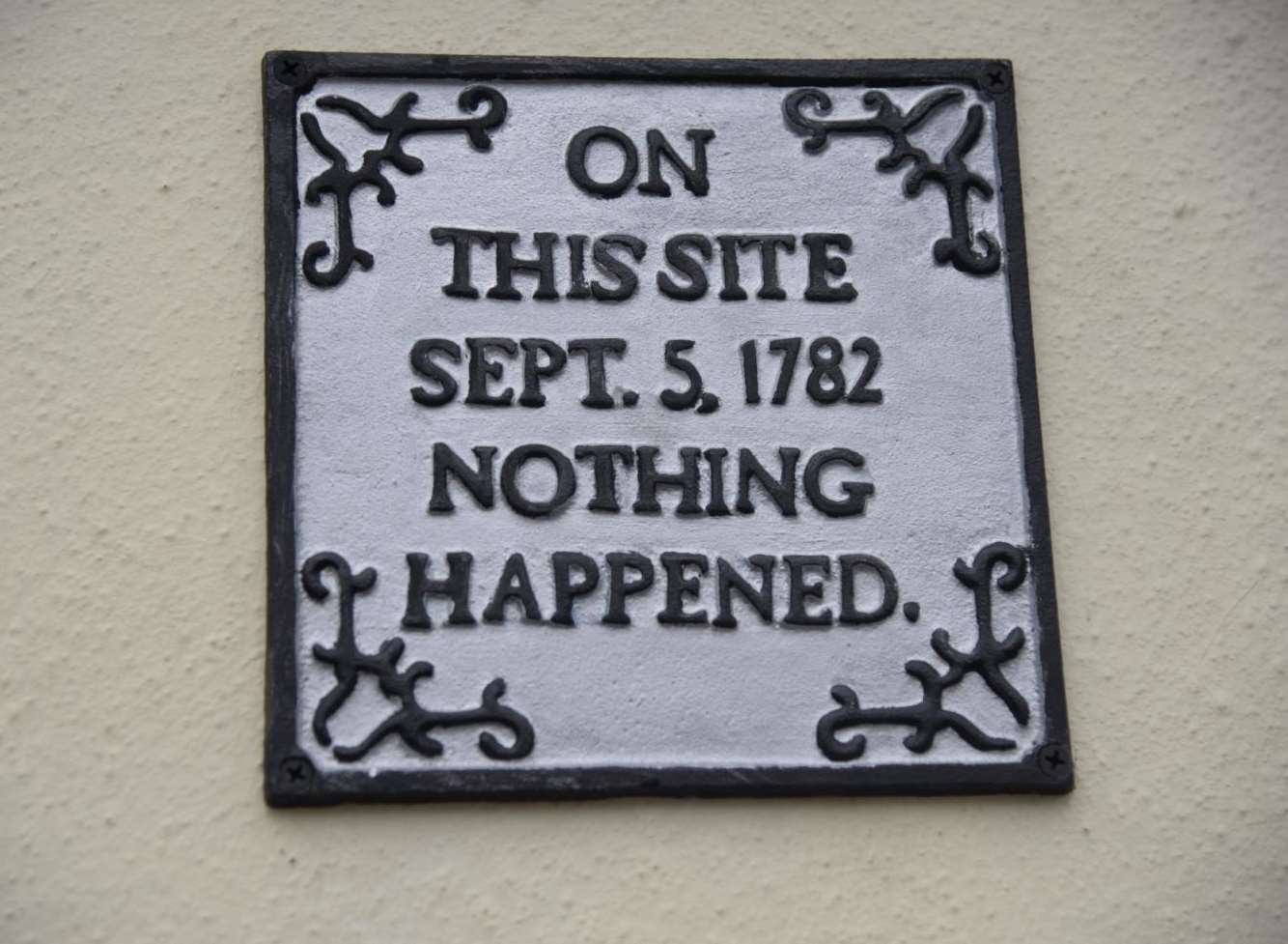 The plaque on Julie and Graham Holbrook's home in Abbey Street