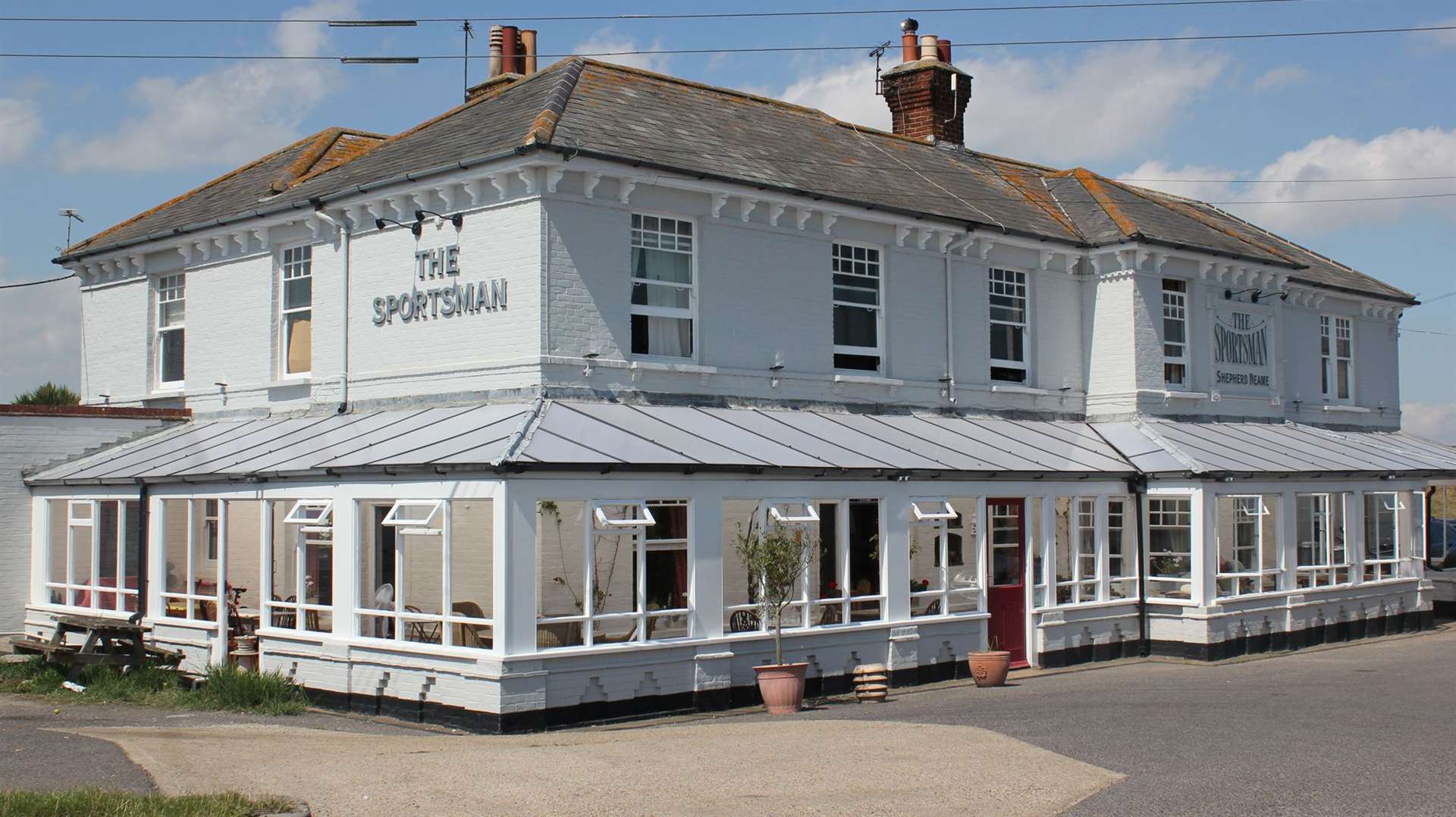The award winning Sportsman pub at Seasalter