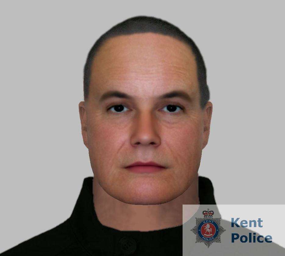 The e-fit issued following Hythe robbery in Albion Place. Credit: Kent Police (6329352)