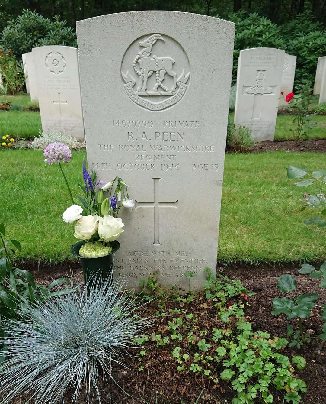 The grave of Private Roland Peen