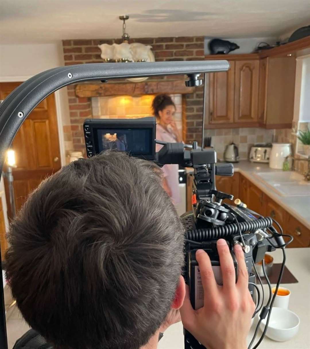 Some behind the scenes footage from 'Unstuck', a short film exploring domestic violence from a female perspective. Photo: Redeeming Features/ GTown Talents