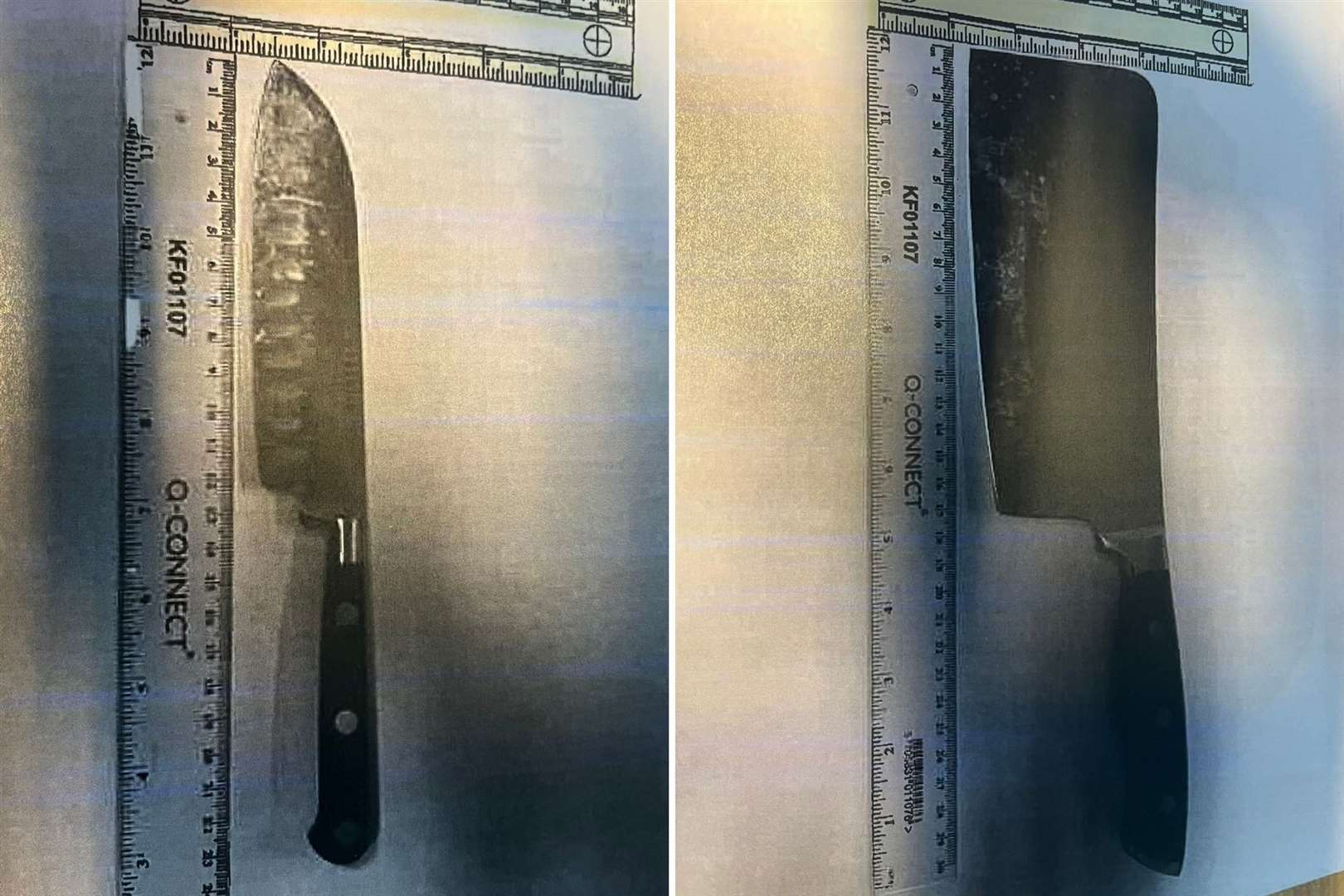 Two more knives were seized when he was arrested. Picture: BTP
