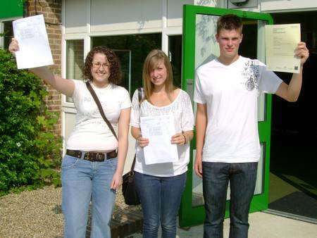 Wrotham School pupils get their A-level results. Picture: Wrotham School