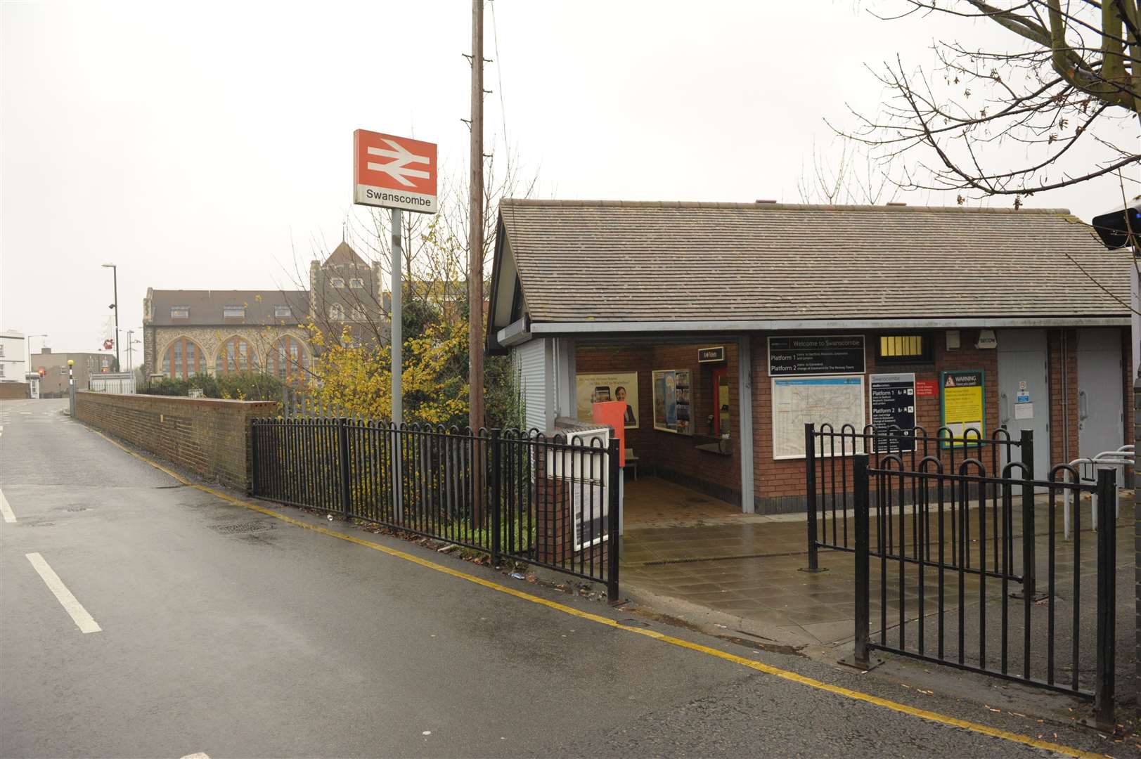 Swanscombe Train Station, where George was struck by an oncoming train. Picture: Steve Crispe