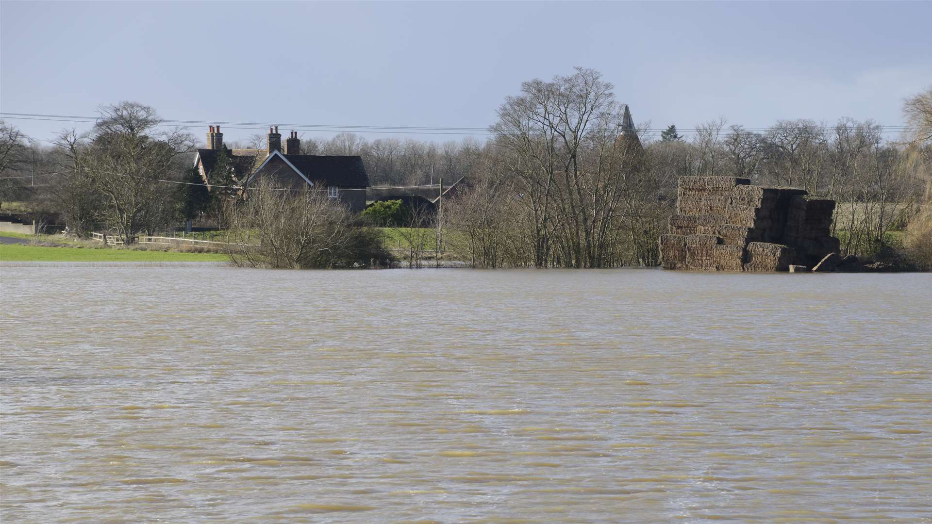 Hothfield Paddock farm was flooded in February