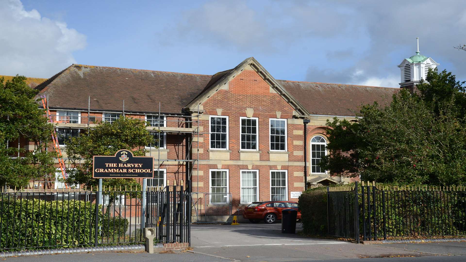 The Harvey Grammar School in Cheriton Road, Folkestone.