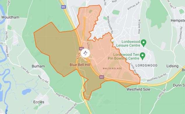 Hundreds of homes in Medway were without power this evening. Picture: UK Power Networks