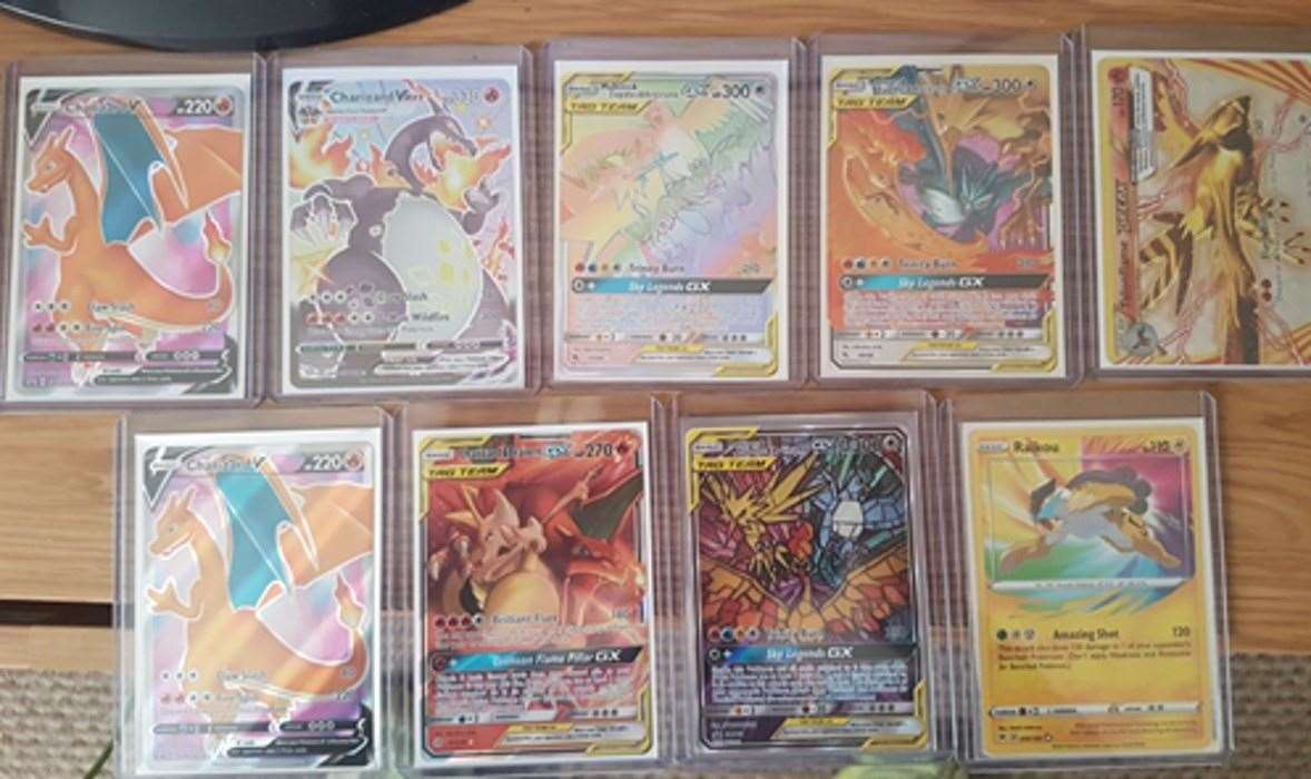 The collectible Pokemon trading cards were stolen from Gravesend. Picture supplied by Kent Police
