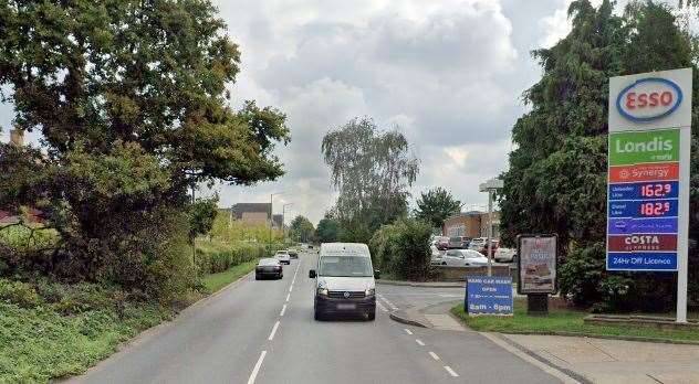 Part of Sutton Road, at the junction with Wallis Avenue, will be closed for a week. Picture: Google