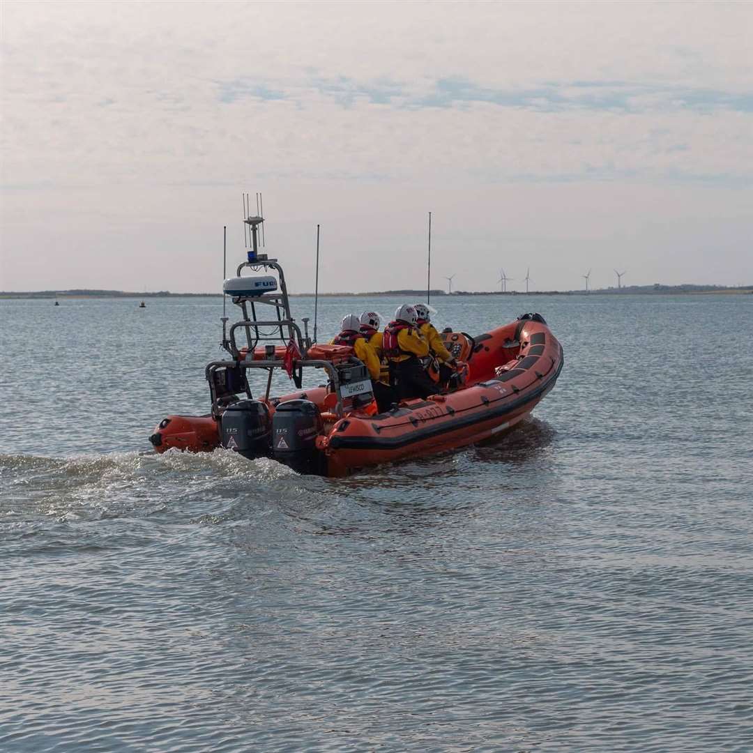 The Whitstable RNLI crew were called to the Kentish Flats, near Herne Bay. Stock image by Whitstable RNLI