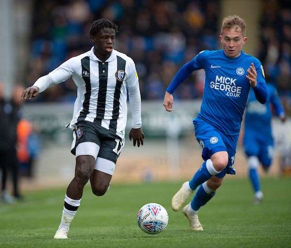 Leo Da Silva Lopes on the ball for Gillingham Picture: Ady Kerry