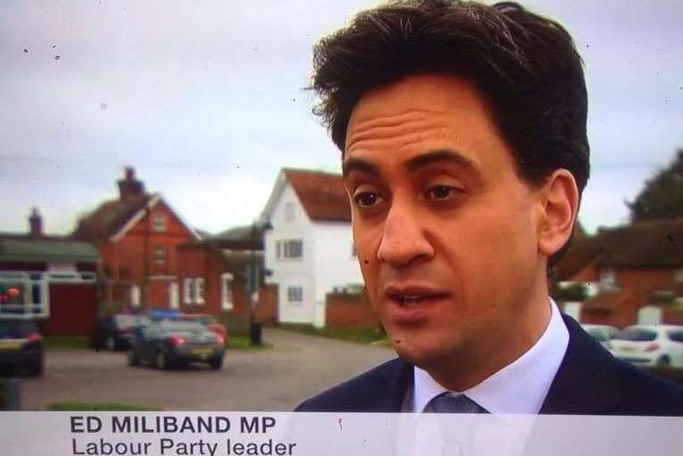 Was Ed Miliband in Tenterden when he was interviewed by the BBC?