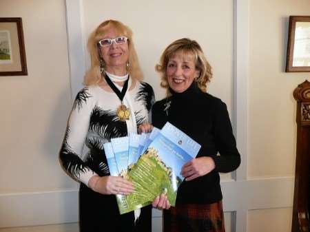 Dover Mayor Cllr Diane Smallwood (left) and Cllr Jan Tranter with the first edition of the magazine Dover Life.
