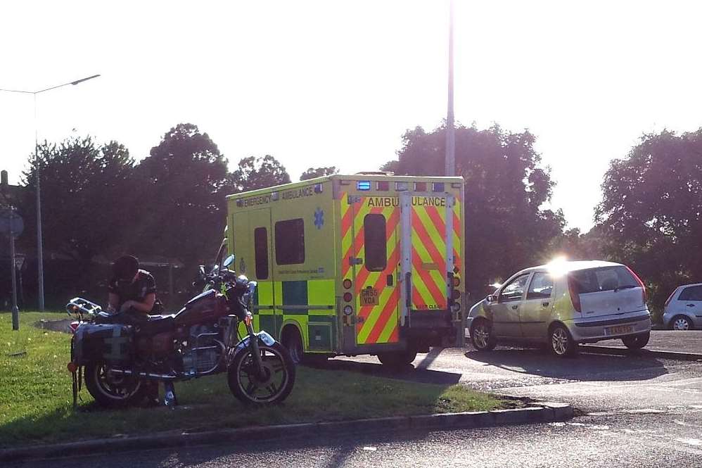 The accident on the road into Cheriton