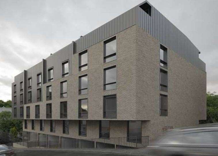 Front view of the flats that were planned for Malvern Road. Picture: DAA