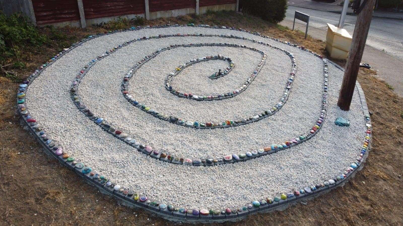 The snake is made up of about 700 decorated stones. Picture: Aimee Skinner