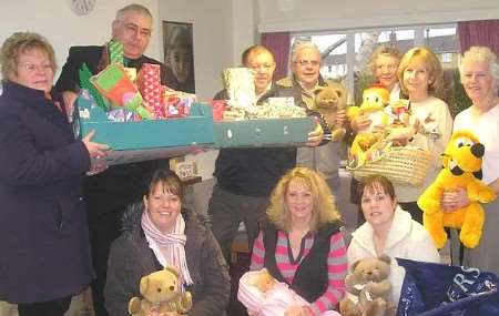 Some of the presents collected last year and donated to the Kent County Council Family Support Unit