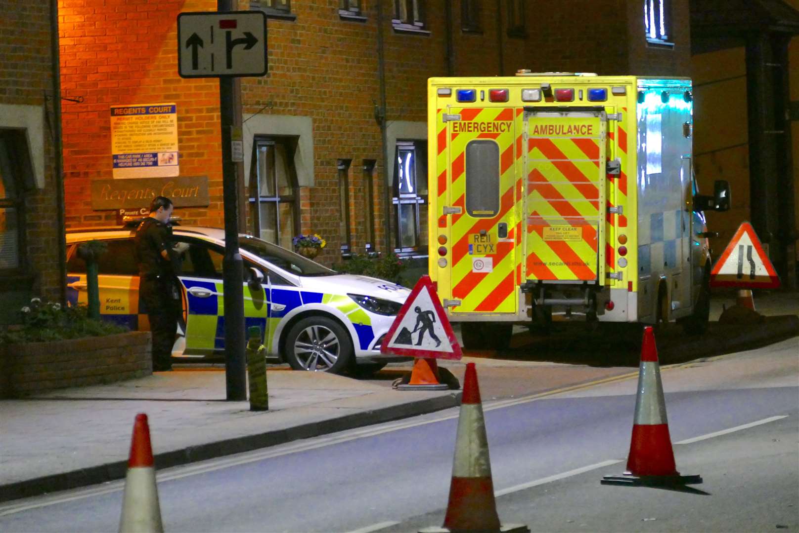Police and paramedics were called out to the block of flats in West Street