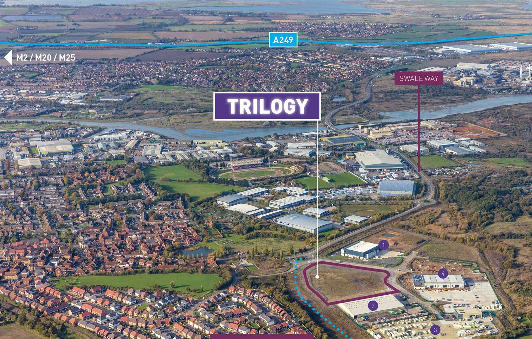 A plot on Sittingbourne's Eurolink industrial estate, which has been called Trilogy, has been sold for £2.25m