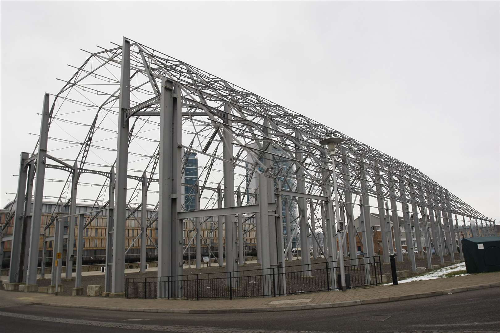 The disused iron framework could house the cinema. Picture: Peter Still