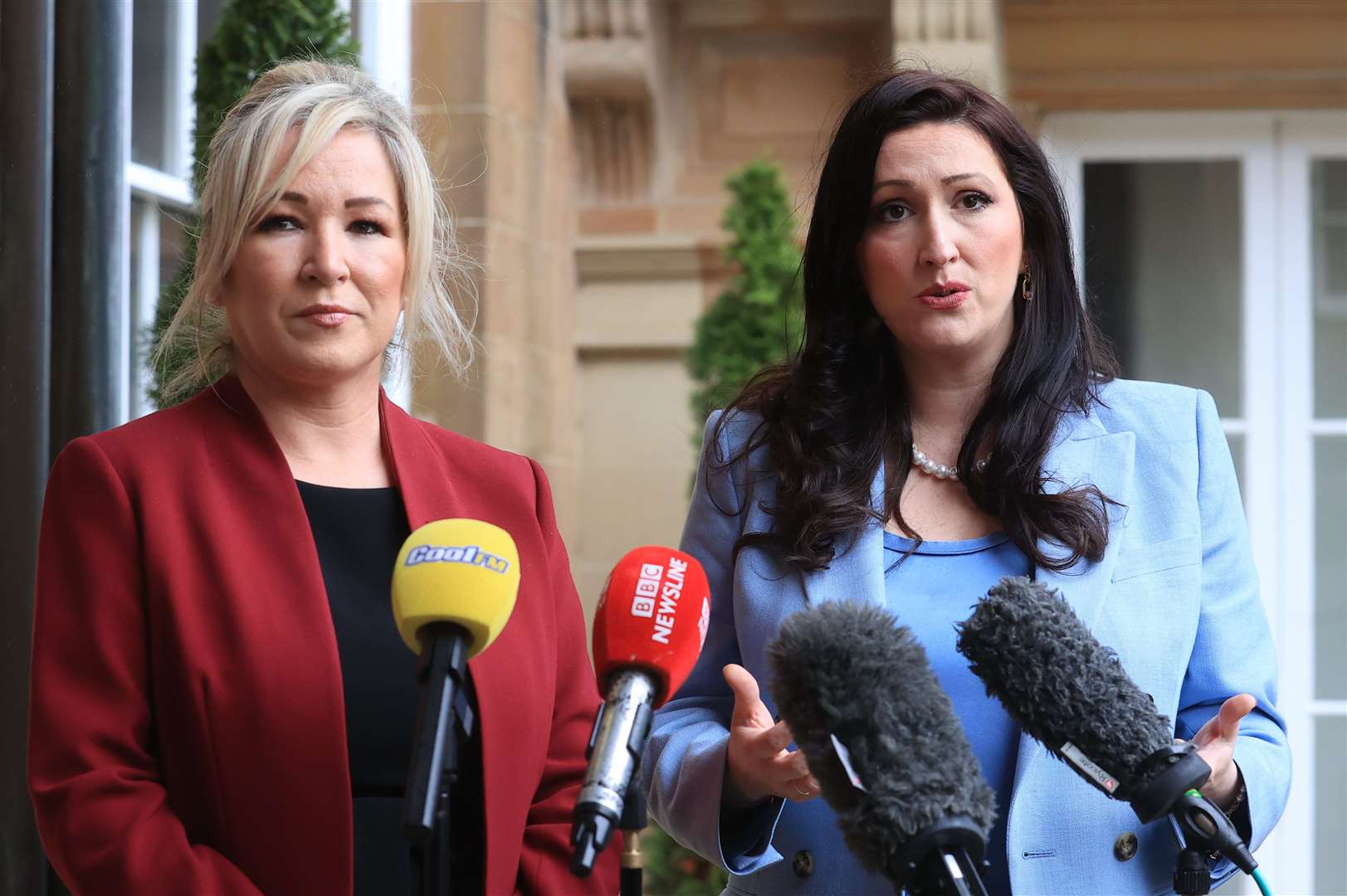 First Minister Michelle O’Neill (left) and deputy First Minister Emma Little-Pengelly have welcomed the Government announcement (Liam McBurney/PA)