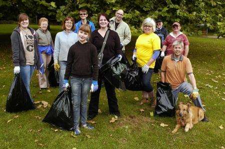 Members of the congregation at Holy Trinity Church have been litter-picking in Rose Hill Woods, near Gore Court Cricket Club, since July.