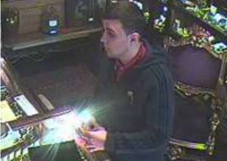 CCTV image released after a theft at Kaizen Antiques in Rochester High Street
