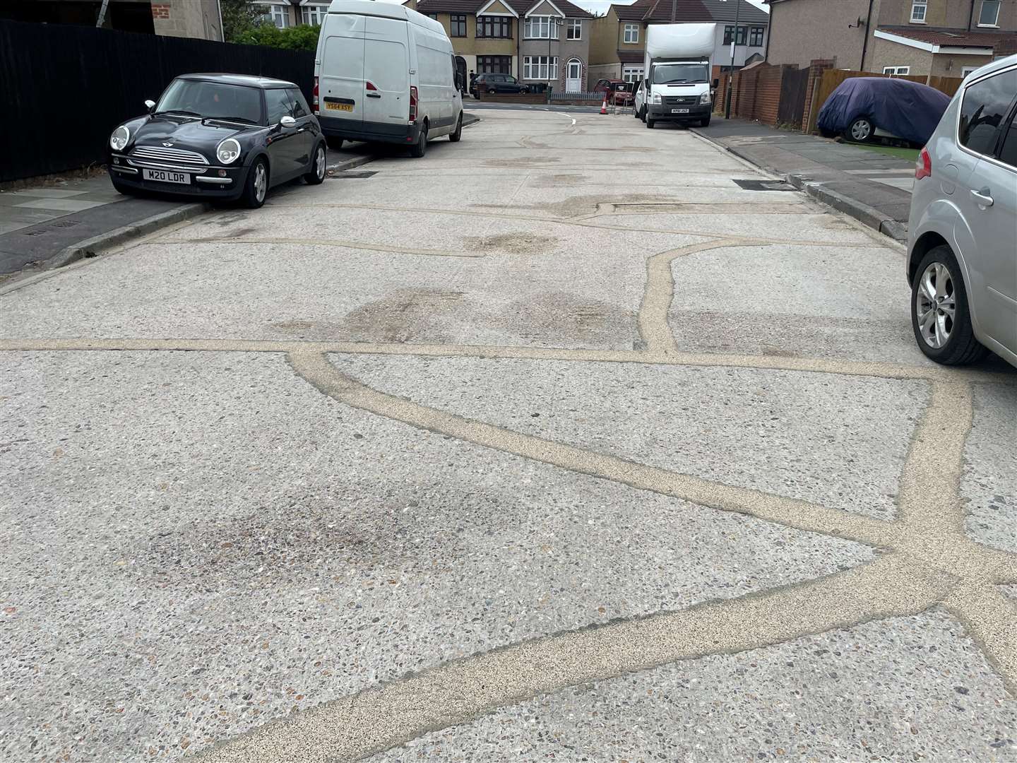 The road has been resurfaced but residents are not happy with the result
