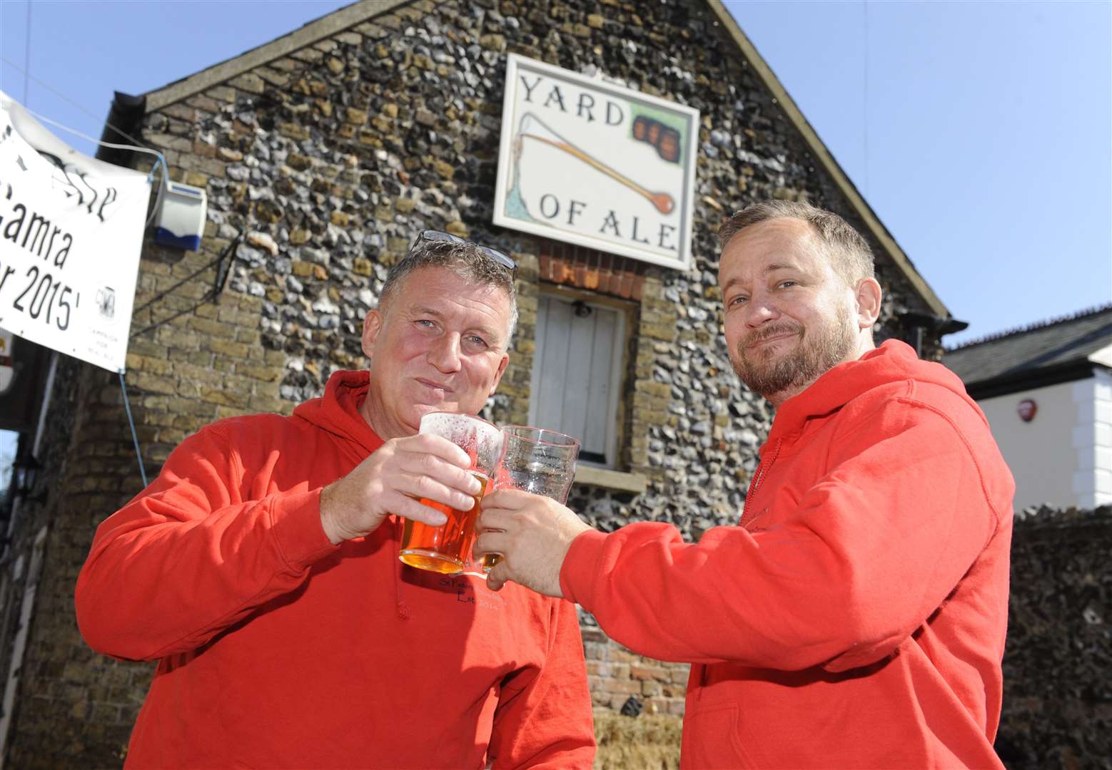 Shawn Galvin and Ian Noble when the Yard of Ale was crowned CAMRA’s Kent pub of the year in 2015. Picture: Tony Flashman