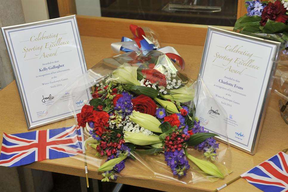 Awards and flowers from Medway. Picture: Nick Johnson