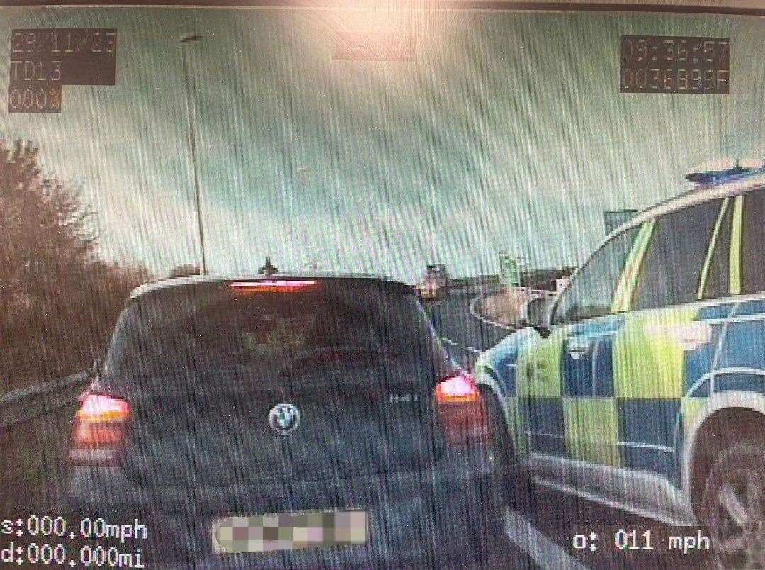 Police intercepted a vehicle on the M25 near the Dartford Crossing. Picture: Kent Police