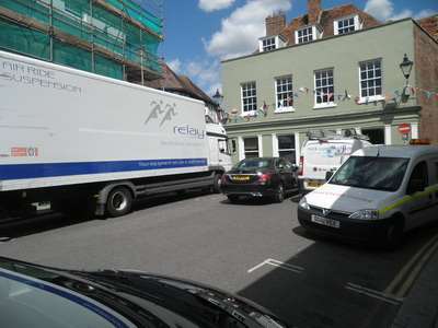Numerous lorries caused traffic delays after getting stuck in the town last month