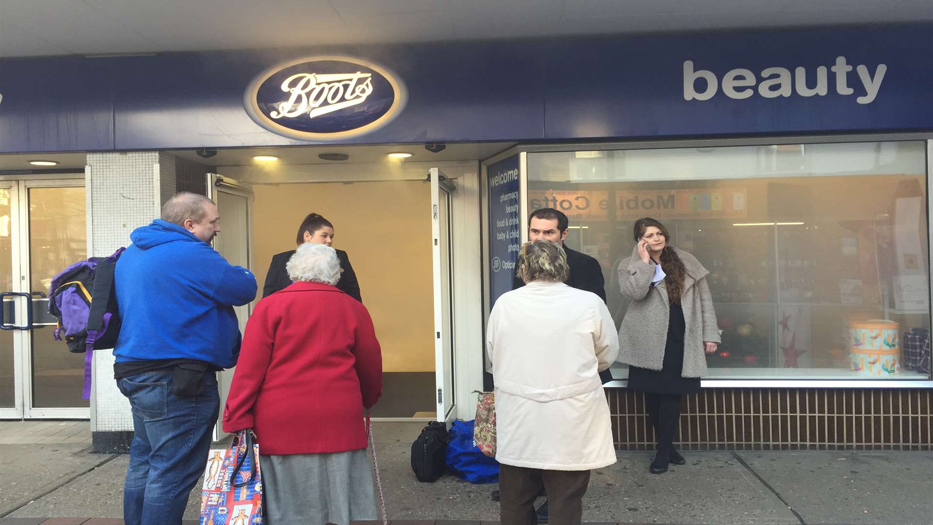 Shoppers and staff were asked to empty the store. Picture: Samantha Williams