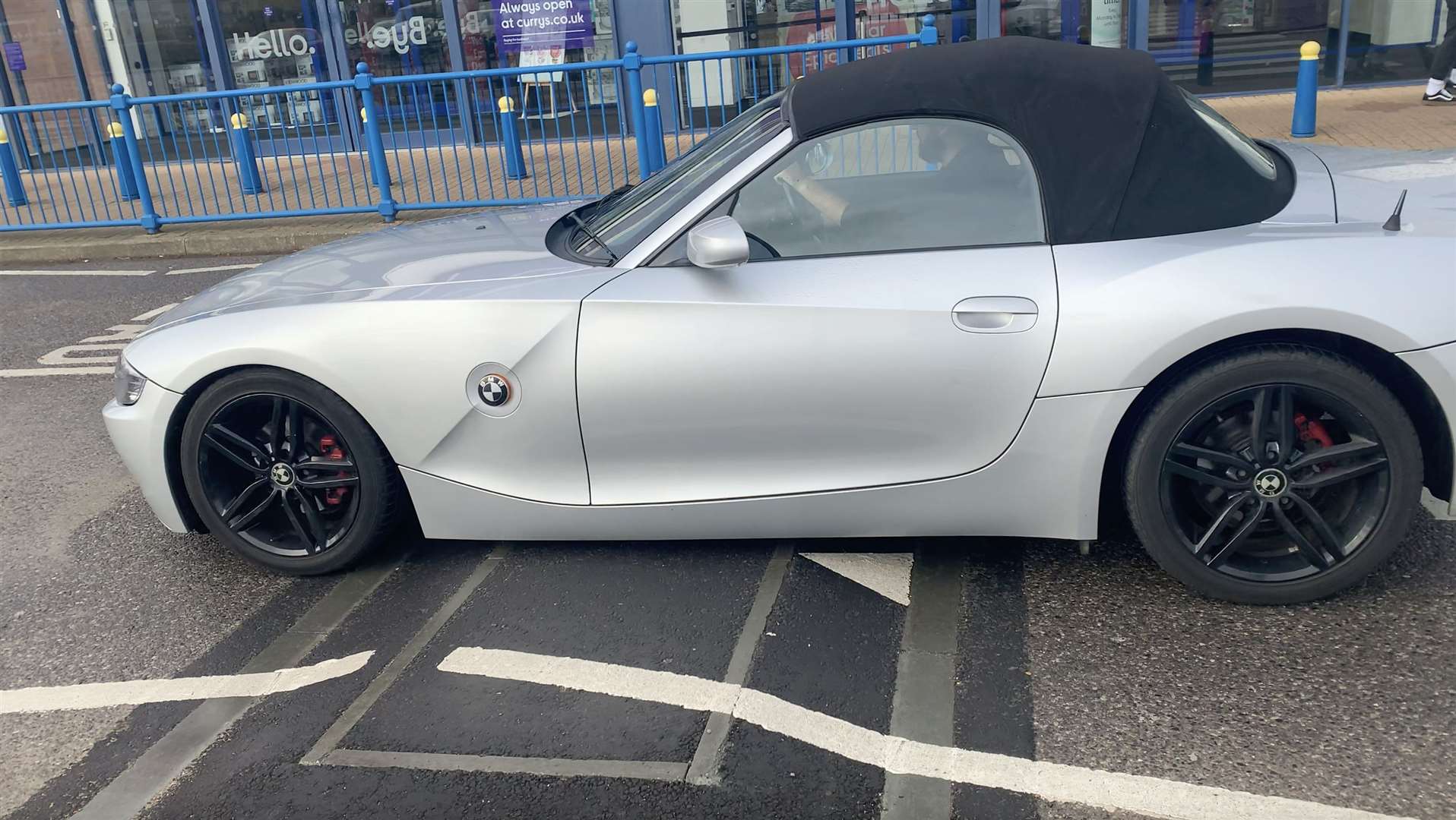 Low cars struggled on the Canterbury Retail Park speed bumps
