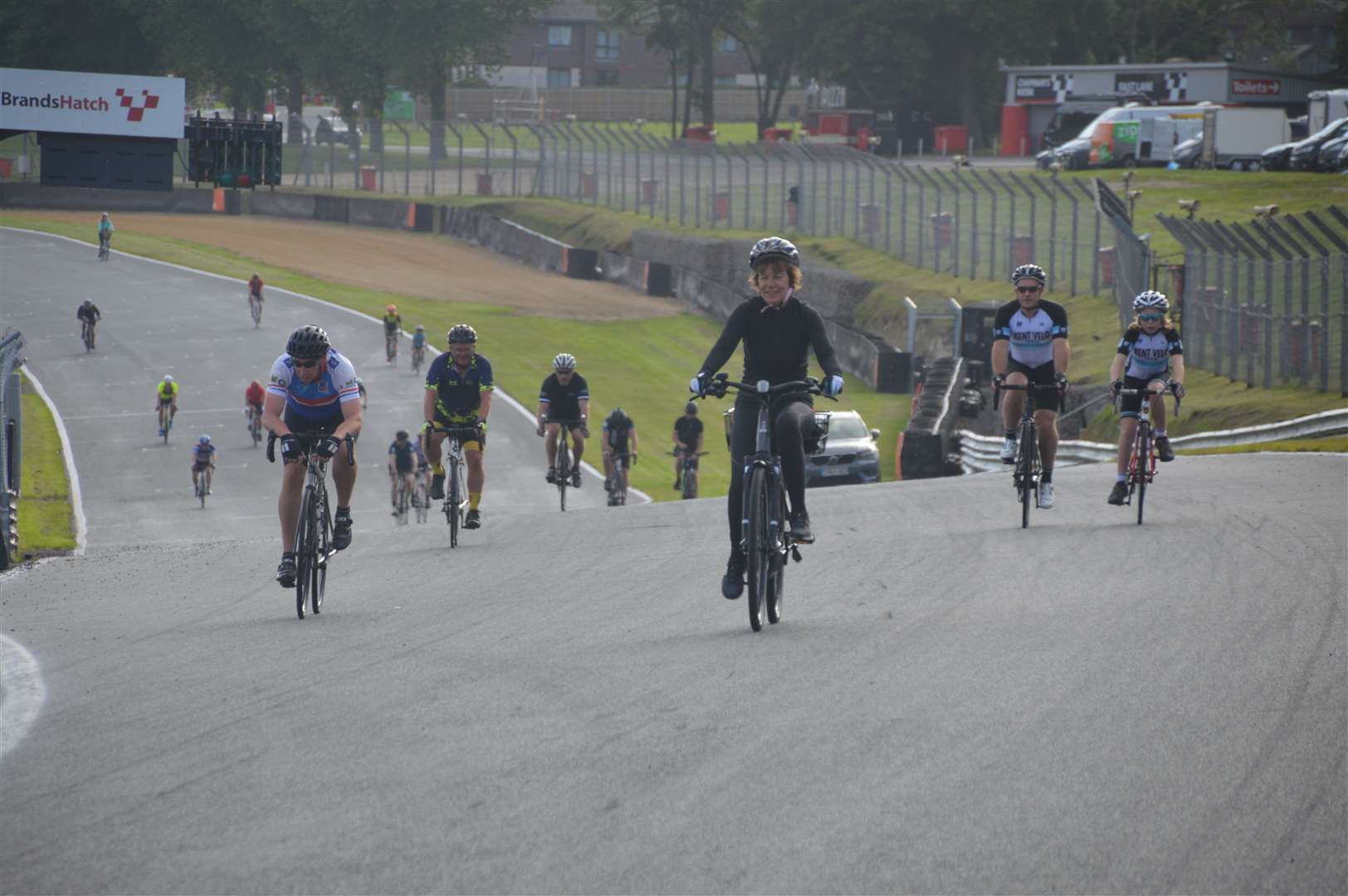 Cyclists take to the track. Picture: Colin McRobert