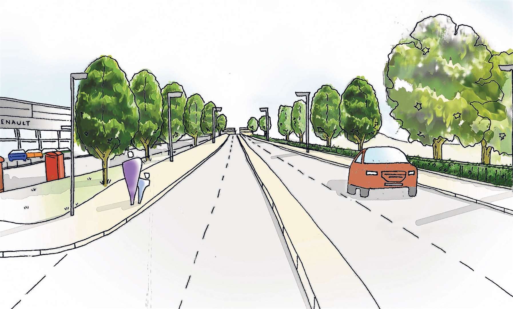 How the Chart Road dual carriageway could look