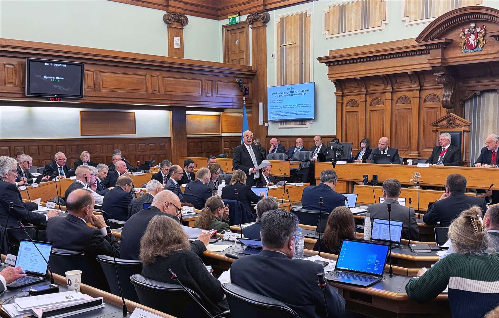 Under-pressure Kent Council Council has passed its budget plans for 2024-25 amid continued concerns for its long-term financial viability. Picture: KCC