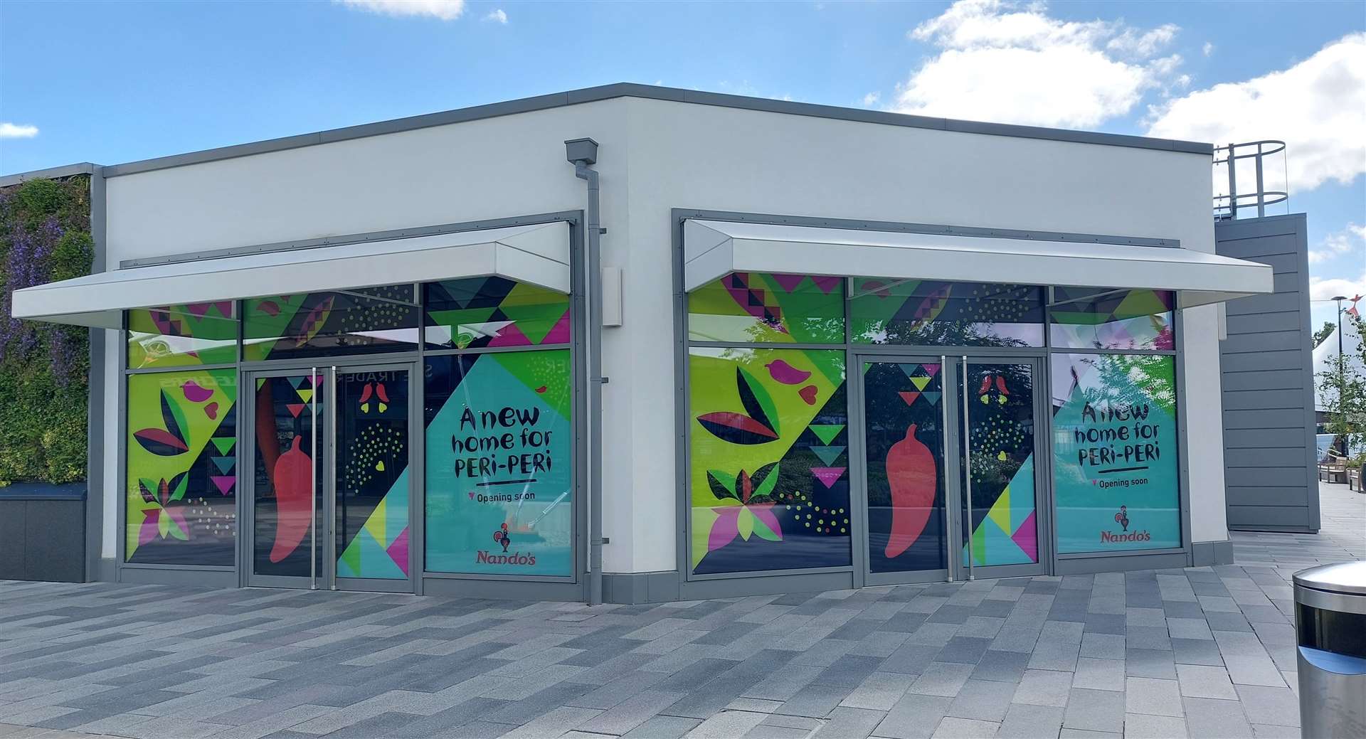 Signs in the window confirm Nando's will 'open soon'