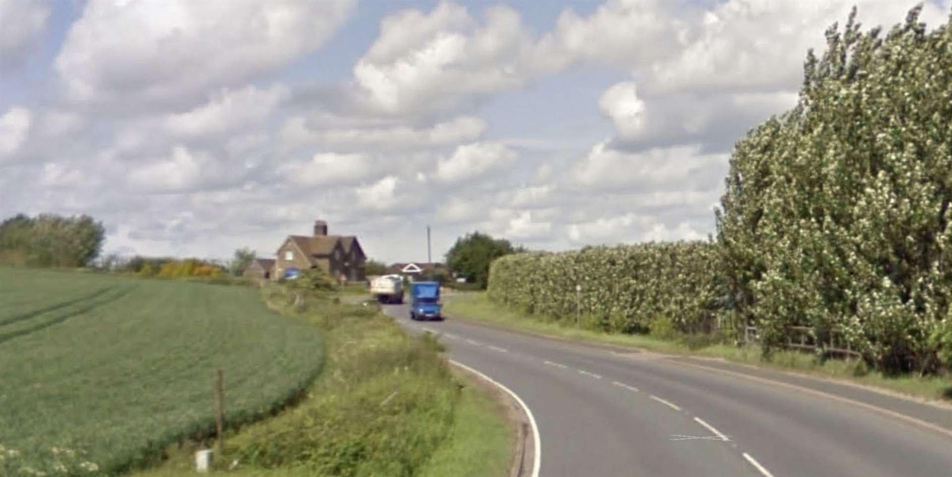 The collision happened in Lower Rochester Road. Picture: Google