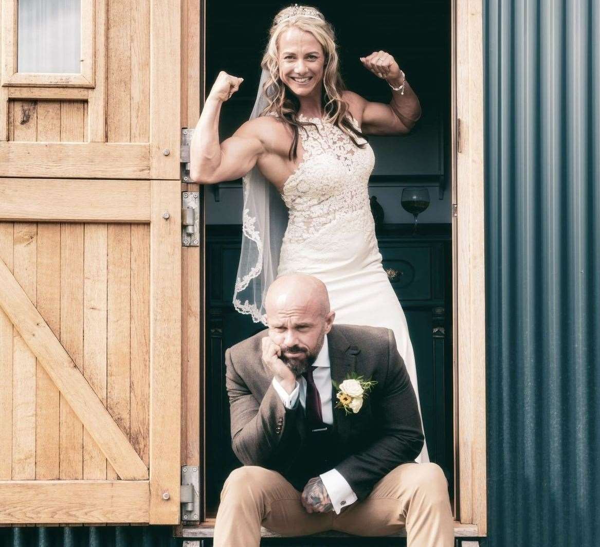 Folkestone couple Ben and Kirsty Stroud on their wedding day