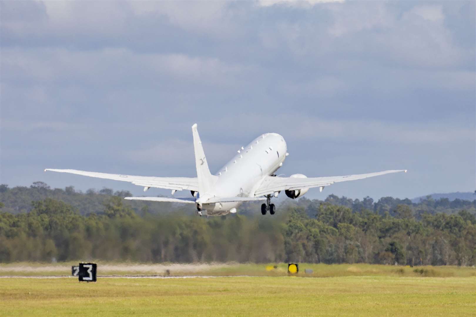 A Royal Australian Air Force P-8 Poseidon aircraft departs an airbase in Amberly, Australia, to assist the Tonga government (LACW Emma Schwenke/AP/PA)